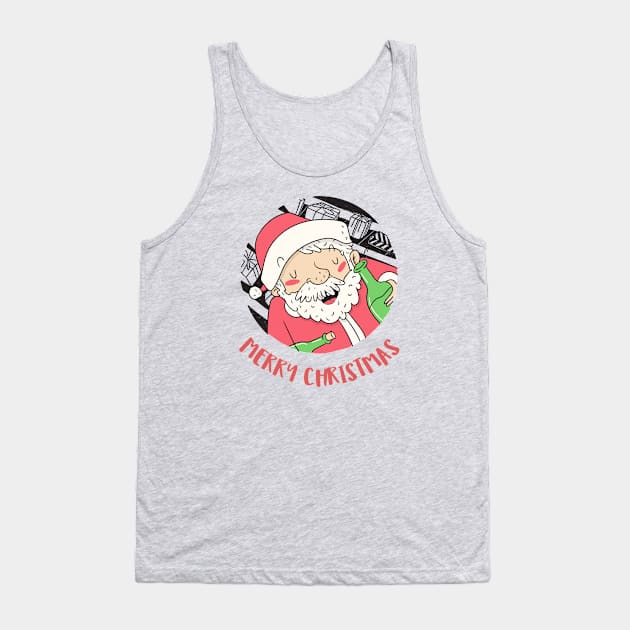 Drunk Santa Tank Top by sydorko